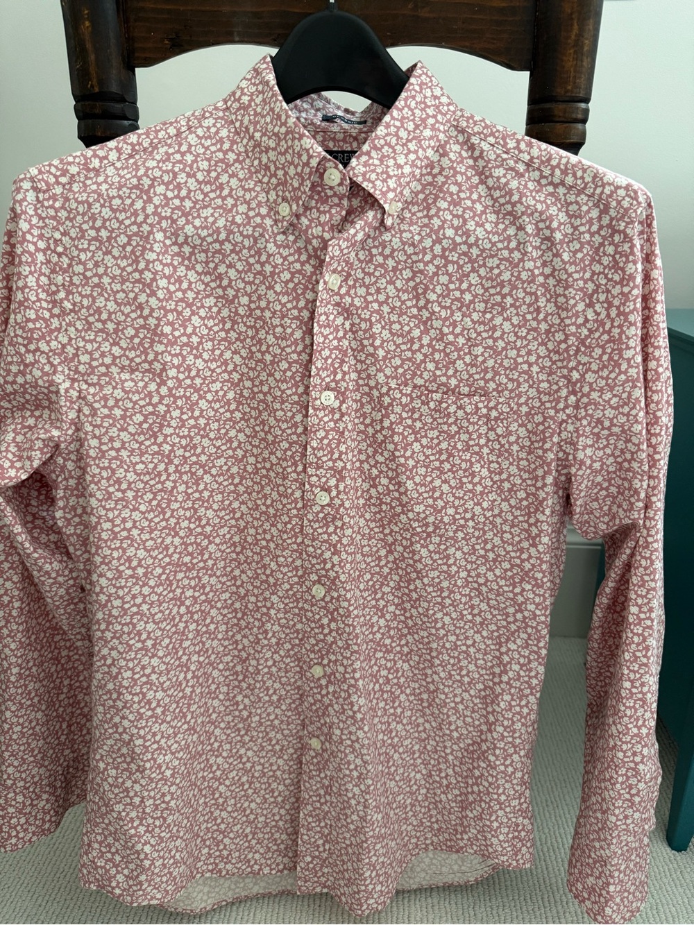 J. Crew Rose Pink Floral Button-Down Shirt